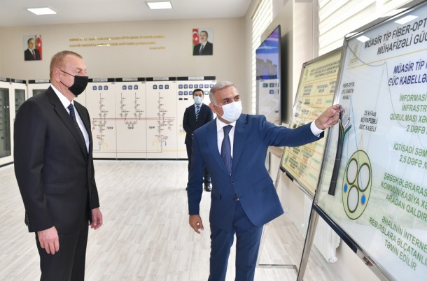 İlham Əliyev “Buzovna-1” yarımstansiyasının açılışında- FOTOLAR