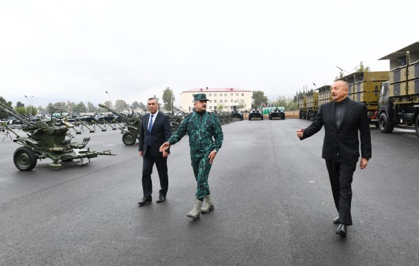 İlham Əliyev yeni hərbi hissənin açılışında iştirak etdi- FOTOLAR