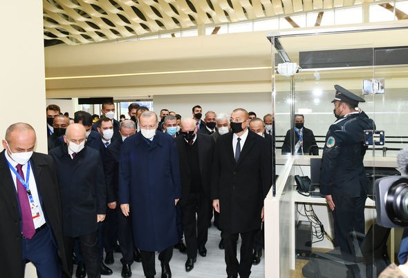 Prezidentlər Füzuli Beynəlxalq Hava Limanının açılışında- FOTOLAR (YENİLƏNİB)