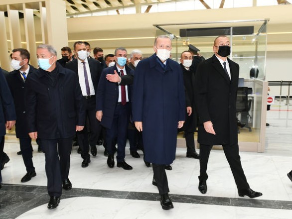 Prezidentlər Füzuli Beynəlxalq Hava Limanının açılışında- FOTOLAR (YENİLƏNİB)