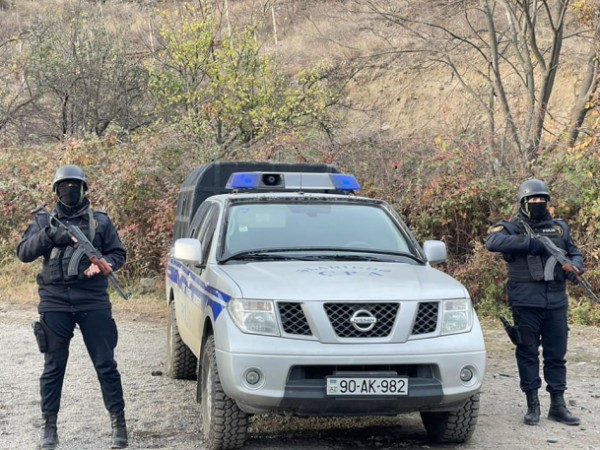 Azərbaycan polisi Gorus-Qafan yolunda - FOTOLAR