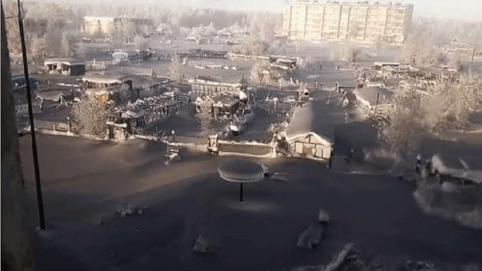 Rusiyaya "qara"  qar yağdı- VİDEO