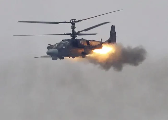 Rusiyanın "Ka-52" hərbi helikopteri Xarkovda vuruldu
