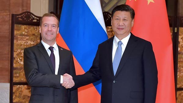 Medvedev Çin prezidenti ilə görüşdü - VİDEO
