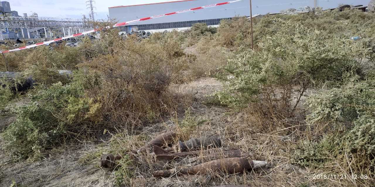 Sumqayıt Texnologiyalar Parkında 7 top mərmisi tapıldı - FOTOLAR
